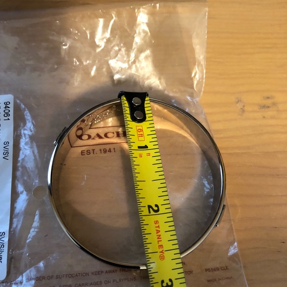 Authentic Coach Silver Signature Bangle - Picture 6 of 7